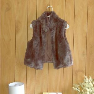 Grey fur vest